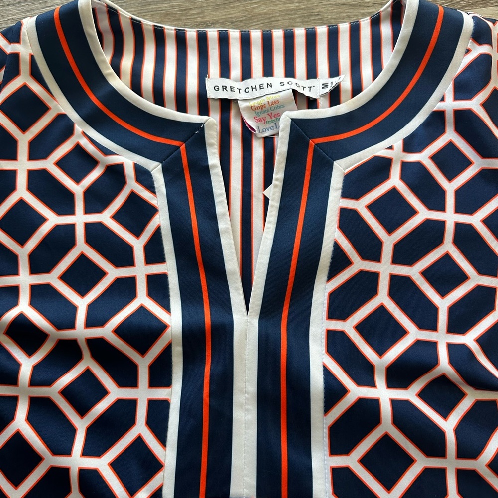 Gretchen Scott Nautical Comfortable Elegant Cruise Regatta Style Dress NWT sizeM - Picture 8 of 16